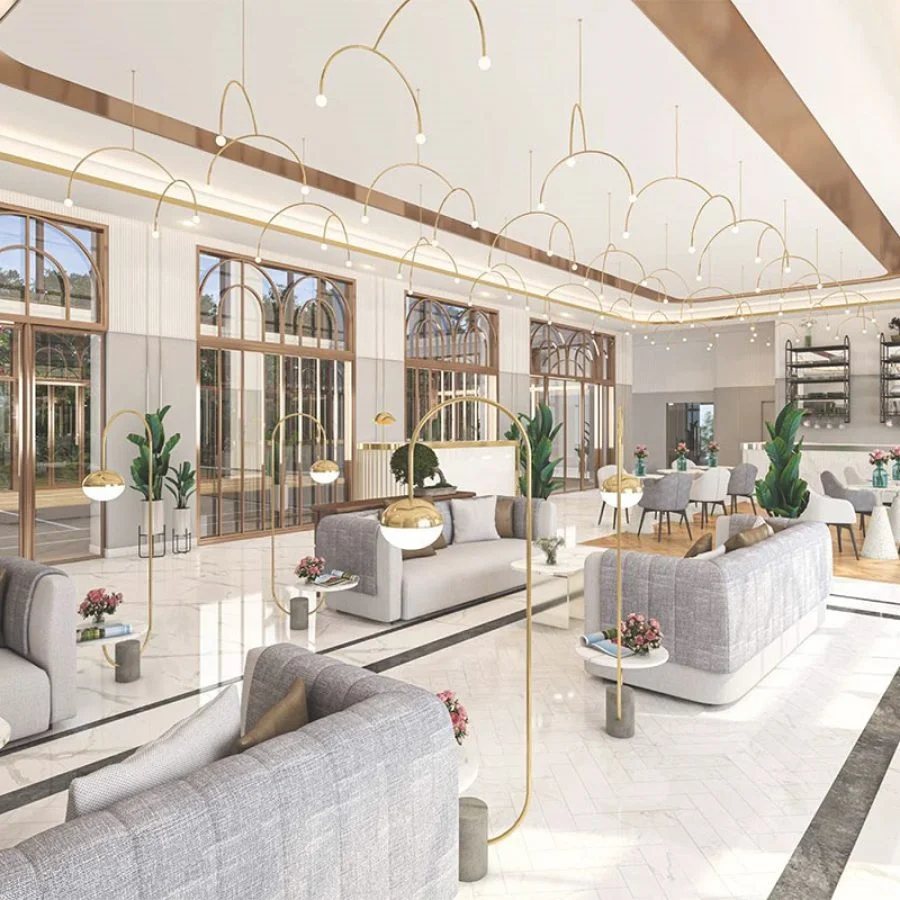 Clubhouse lobby